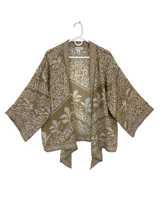 Coldwater Creek Tops - Coldwater Creek Beige Boho Kimono Carxigan